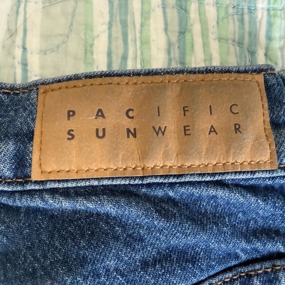 Pacific Sunwear Blue Flare Wide Leg Jeans - Picture 2 of 5